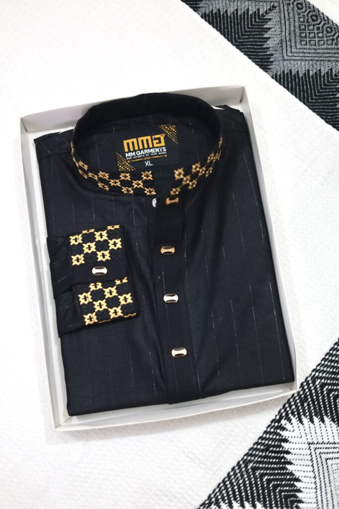 কালো এম্ব্রোডারি পাঞ্জাবী