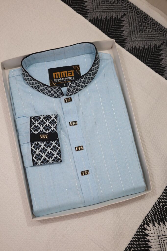 ব্লু এম্ব্রোডারি পাঞ্জাবী